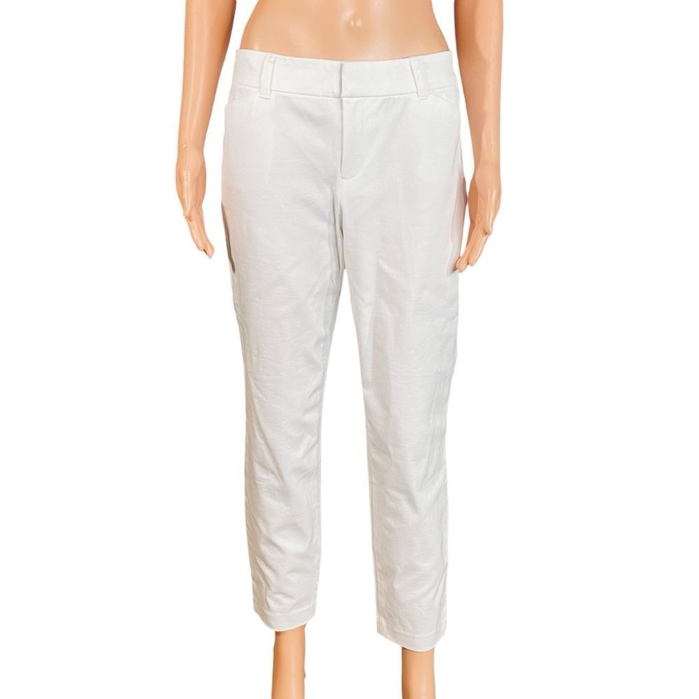 Old Navy Pixie Mid Rise White Denim Cropped Capri Style Womens Size 12